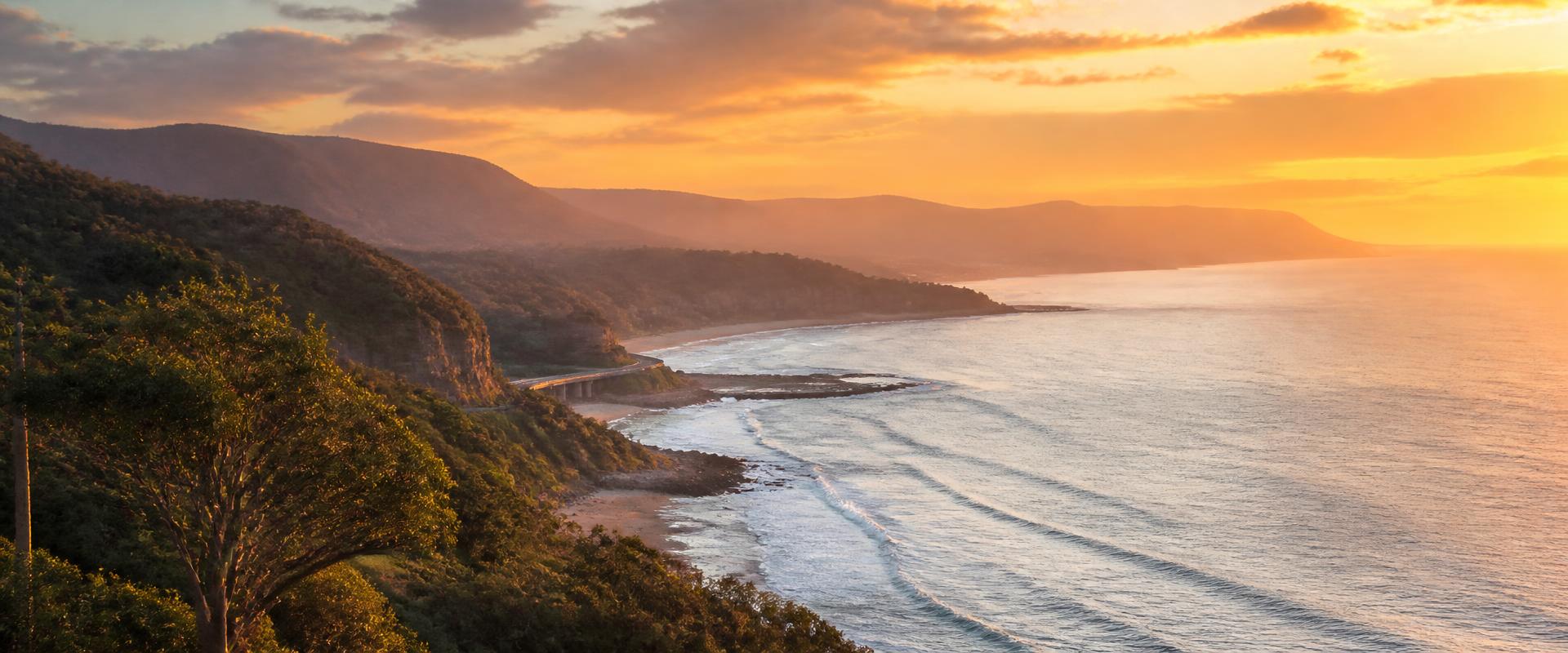 The Illawarra coastline at golden hour, near Wollongong NSW